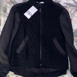 ZARA - NEW !!! black quilted jacket size SMALL
